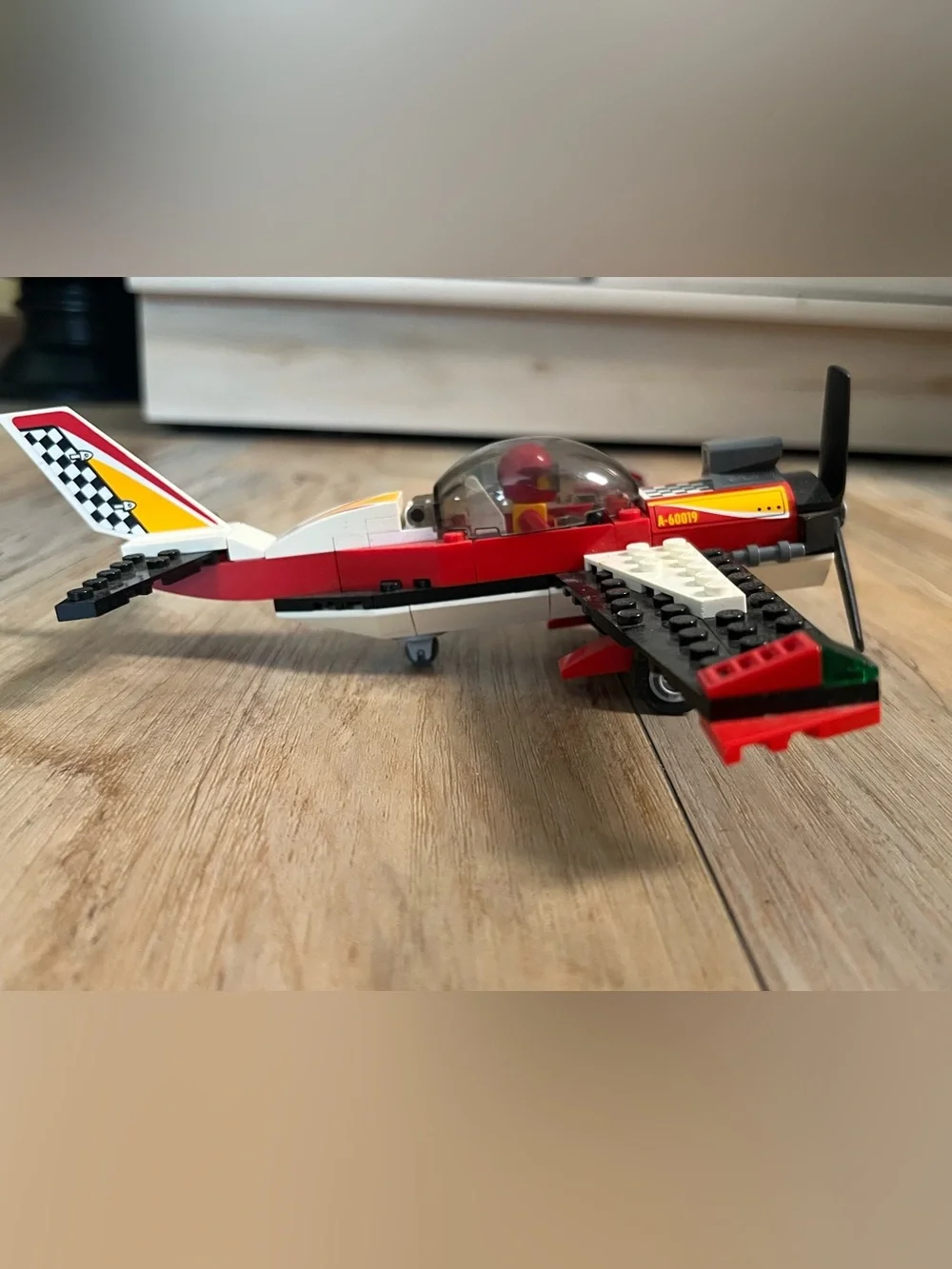 LEGO City - 2013 Stunt Plane Lego 60019 (Fully Assembled and Glued)